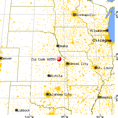Wetmore, KS (66550) map from a distance