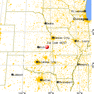 Buffalo, KS (66717) map from a distance
