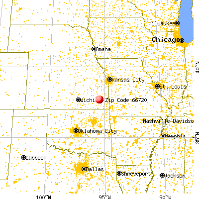 Chanute, KS (66720) map from a distance