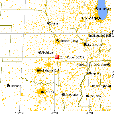 Galena, KS (66739) map from a distance