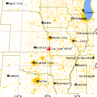 Girard, KS (66743) map from a distance