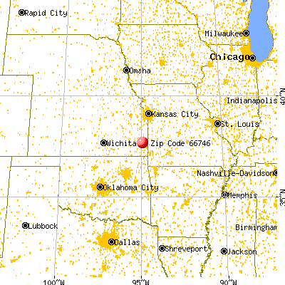 Hepler, KS (66746) map from a distance