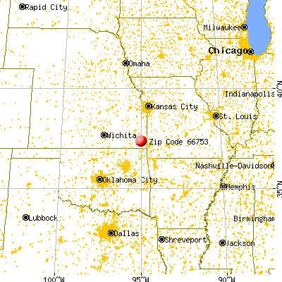 McCune, KS (66753) map from a distance