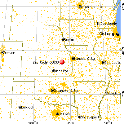 Allen, KS (66833) map from a distance