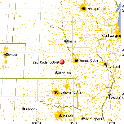 Dwight, KS (66849) map from a distance