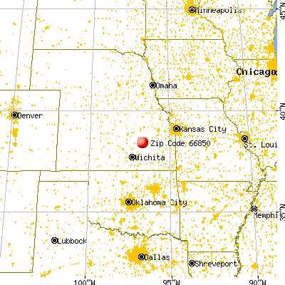 Elmdale, KS (66850) map from a distance