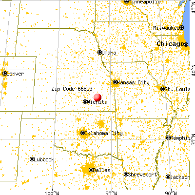 Hamilton, KS (66853) map from a distance