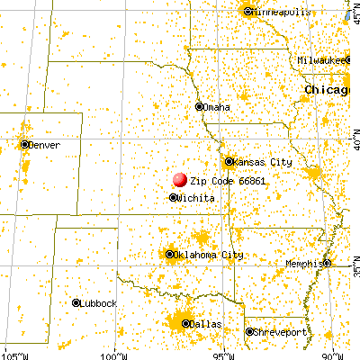Marion, KS (66861) map from a distance