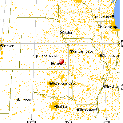 Virgil, KS (66870) map from a distance