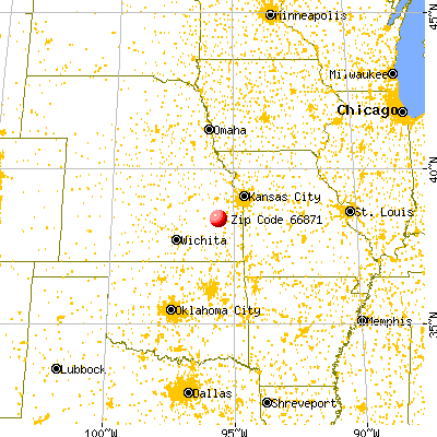Waverly, KS (66871) map from a distance