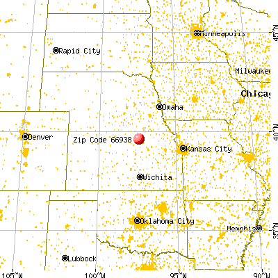 Clyde, KS (66938) map from a distance