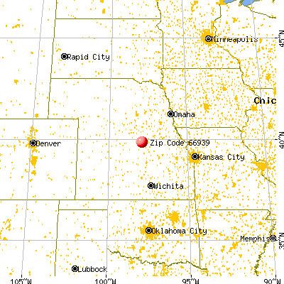 Courtland, KS (66939) map from a distance