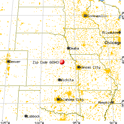 Greenleaf, KS (66943) map from a distance