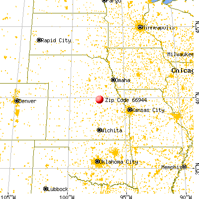 Haddam, KS (66944) map from a distance