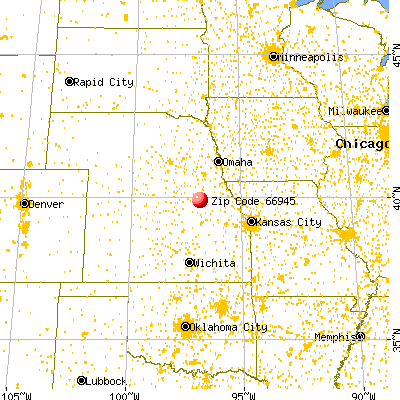 Hanover, KS (66945) map from a distance
