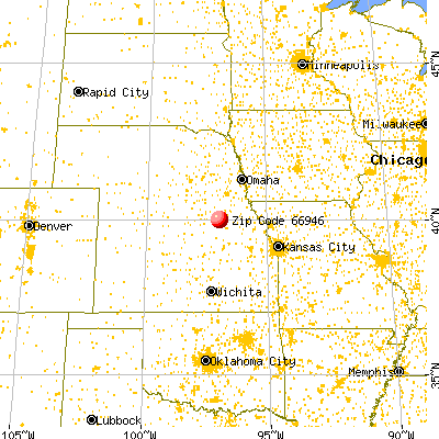 Hollenberg, KS (66946) map from a distance