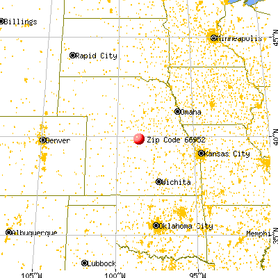 Lebanon, KS (66952) map from a distance