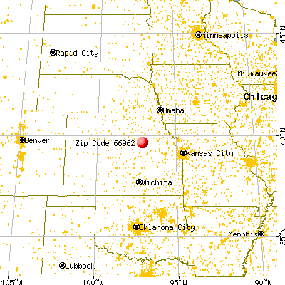 Palmer, KS (66962) map from a distance