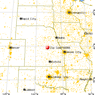Scandia, KS (66966) map from a distance