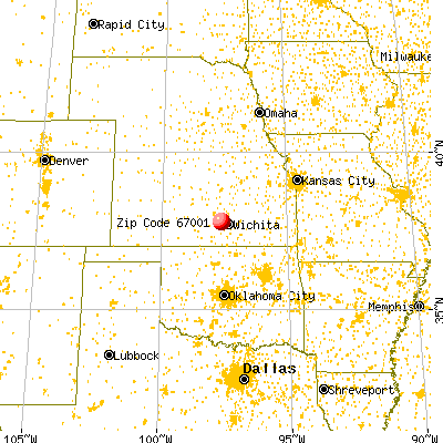 Andale, KS (67001) map from a distance