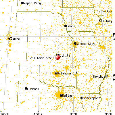 Belle Plaine, KS (67013) map from a distance