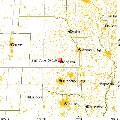 Bentley, KS (67016) map from a distance