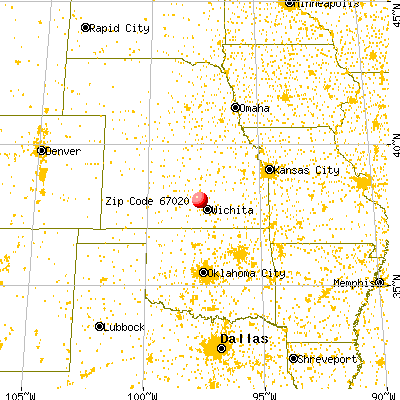 Burrton, KS (67020) map from a distance