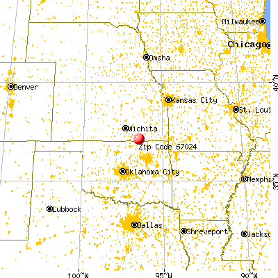 Cedar Vale, KS (67024) map from a distance
