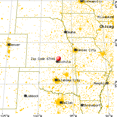 Elbing, KS (67041) map from a distance