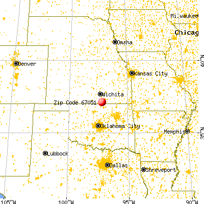 Geuda Springs, KS (67051) map from a distance