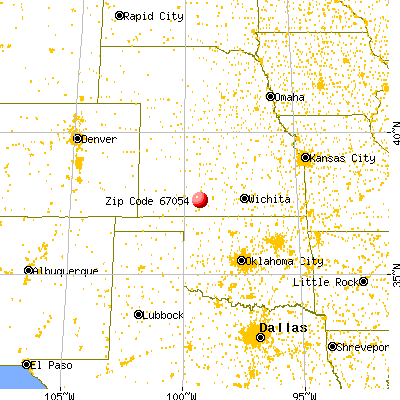 Greensburg, KS (67054) map from a distance