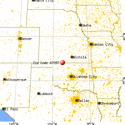 Hardtner, KS (67057) map from a distance