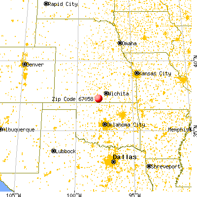 Harper, KS (67058) map from a distance
