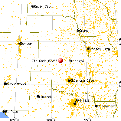 Pratt, KS (67066) map from a distance