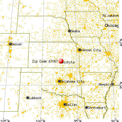 Kechi, KS (67067) map from a distance