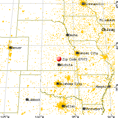 Lehigh, KS (67073) map from a distance