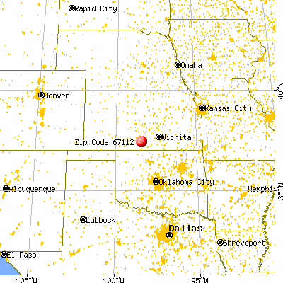 Nashville, KS (67112) map from a distance