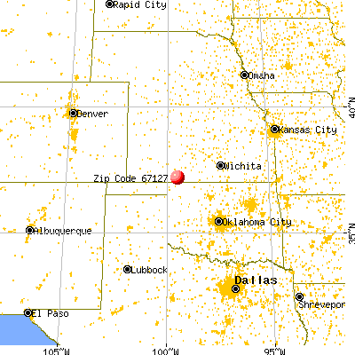 Protection, KS (67127) map from a distance