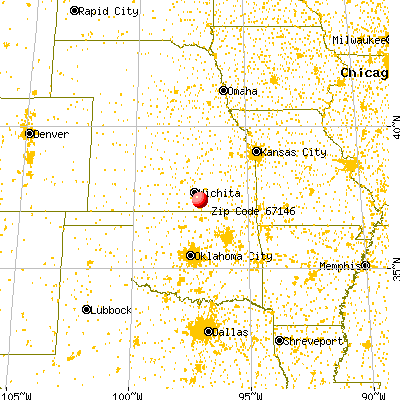 Udall, KS (67146) map from a distance