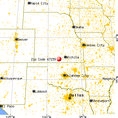 Zenda, KS (67159) map from a distance