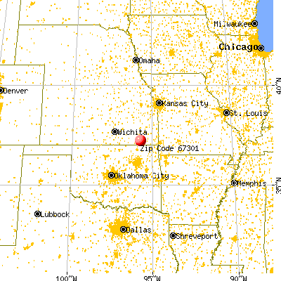 Independence, KS (67301) map from a distance