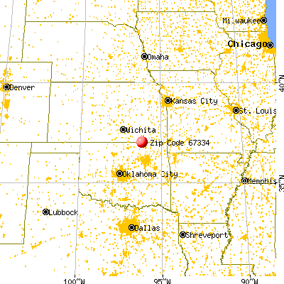 Chautauqua, KS (67334) map from a distance