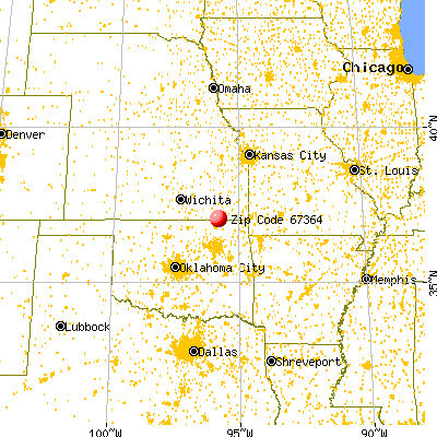 Tyro, KS (67364) map from a distance