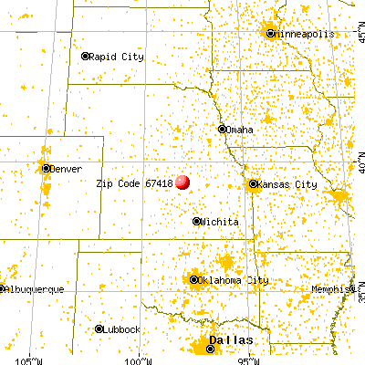 Barnard, KS (67418) map from a distance
