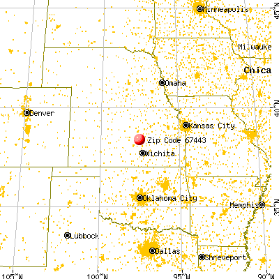 Galva, KS (67443) map from a distance