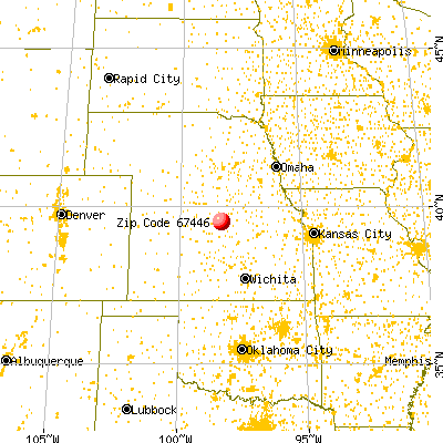 Glen Elder, KS (67446) map from a distance