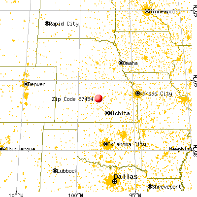 Kanopolis, KS (67454) map from a distance