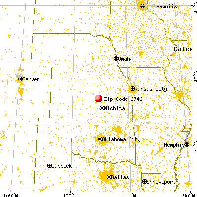 McPherson, KS (67460) map from a distance