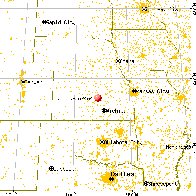 Marquette, KS (67464) map from a distance