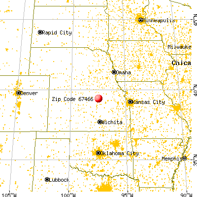 Miltonvale, KS (67466) map from a distance
